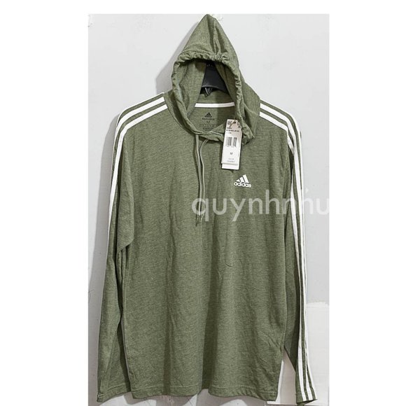 adidas Men’s Pullover Hoodie in Green - Picture 2 of 6